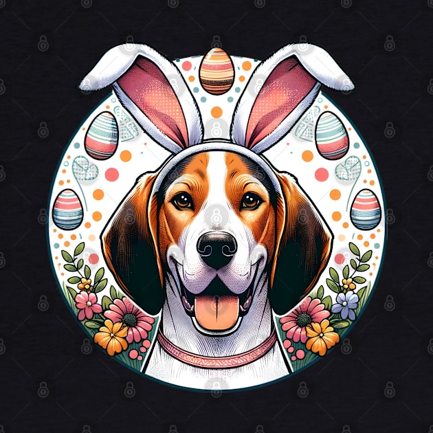 Treeing Walker Coonhound Enjoys Easter with Bunny Ears by ArtRUs